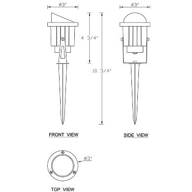 C Cattleya 6-Pack 10.75-Inch Outdoor LED Landscape Spotlight with Ground Stakes