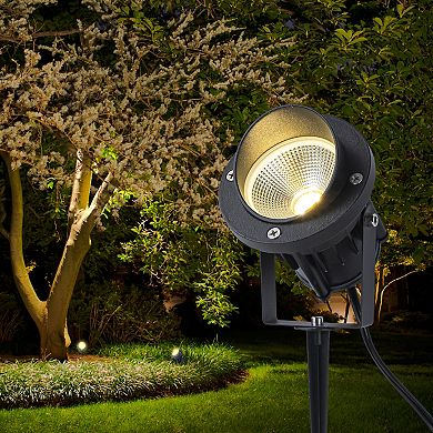 C Cattleya 6-Pack 10.75-Inch Outdoor LED Landscape Spotlight with Ground Stakes