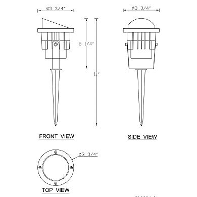 C Cattleya 6-Pack 11-Inch Outdoor LED Landscape Spotlight with Ground Stakes