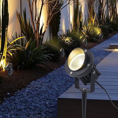 C Cattleya 6-Pack 11-Inch Outdoor LED Landscape Spotlight with Ground Stakes