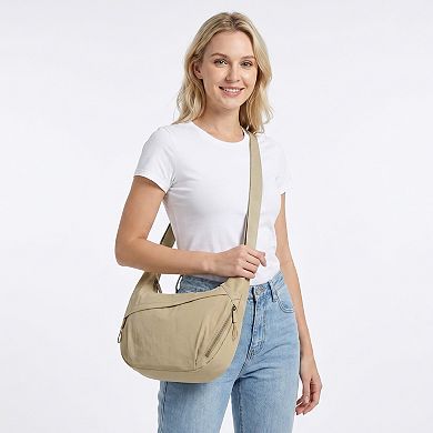 Nylon Crossbody Bag with Adjustable Strap Lightweight Shoulder Sling Bag with Zip Pockets