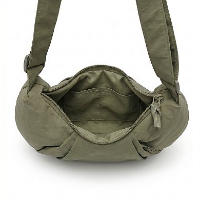 Lightweight Nylon Crescent Crossbody Bag Adjustable Strap Casual Everyday Shoulder Bag