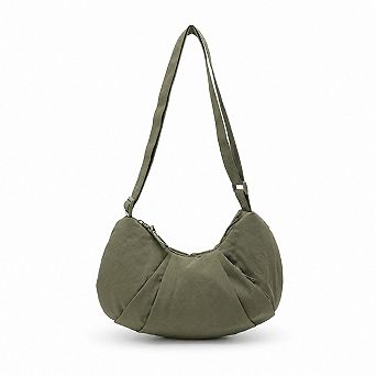 Lightweight Nylon Crescent Crossbody Bag Adjustable Strap Casual Everyday Shoulder Bag