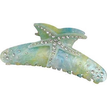 Women's Starfish Hair Claw Clip Rhinestone Accent Hold Hair Clip Ocean Inspired Hair Accessory