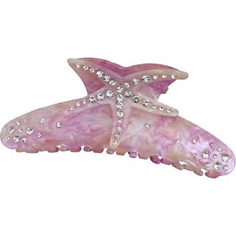 Women's Starfish Hair Claw Clip Rhinestone Accent Hold Hair Clip Ocean Inspired Hair Accessory
