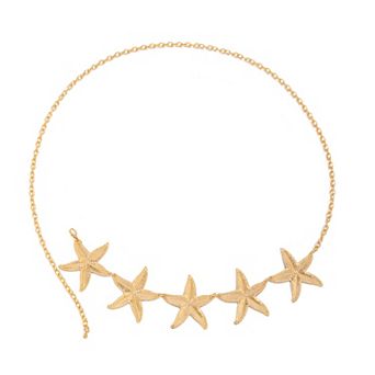 Women's Starfish Metal Waist Chain Adjustable Beach Body Belt Ocean Inspired Waist Jewelry