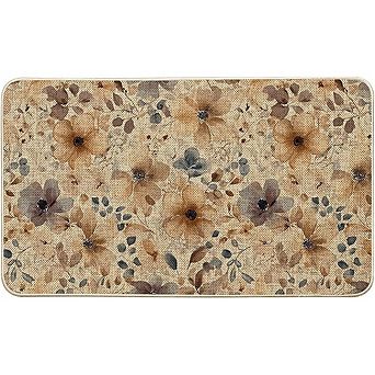 Floral Low Profile Indoor Outdoor Doormat