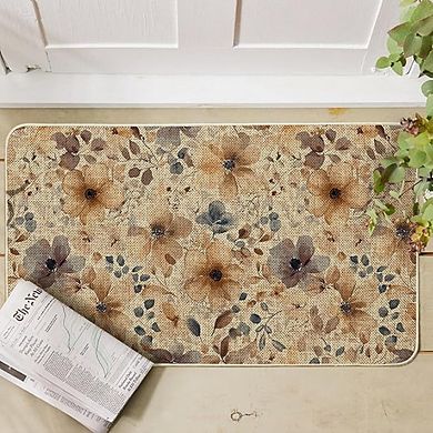 Floral Low Profile Indoor Outdoor Doormat