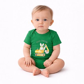 Eggs-Cavator - Baby Short Sleeve Graphic Bodysuit