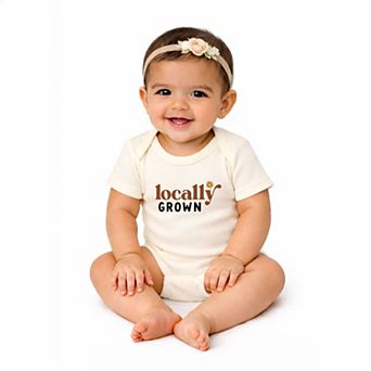 Boho Locally Grown - Baby Short Sleeve Graphic Bodysuit