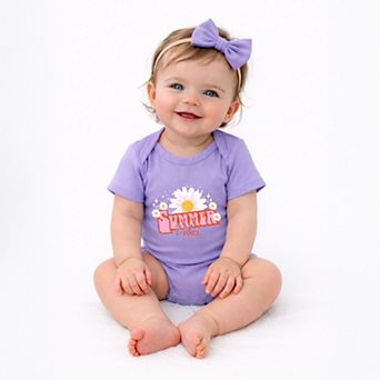 Summer Vibes Daisy - Baby Short Sleeve Graphic Bodysuit