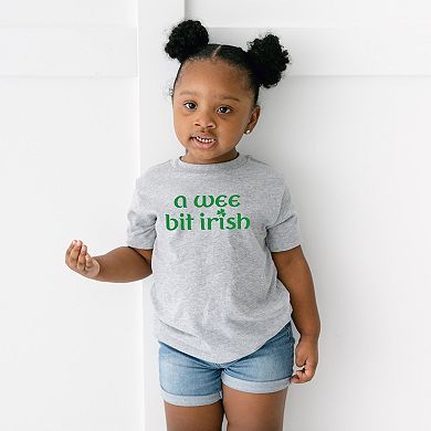 A Wee Bit Irish Solid - Toddler Short Sleeve Graphic T-Shirt