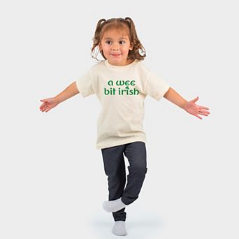 A Wee Bit Irish Solid - Toddler Short Sleeve Graphic T-Shirt
