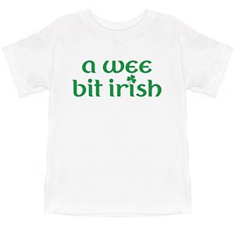A Wee Bit Irish Solid - Toddler Short Sleeve Graphic T-Shirt