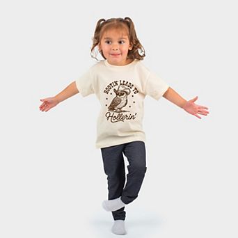 Hootin' Leads To Hollerin' Owl - Toddler Short Sleeve Graphic T-Shirt