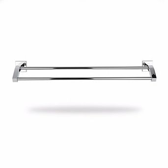 Double Bath Towel Bars SUS304 Stainless Steel Polished Chrome Wall Mount Heavy Duty