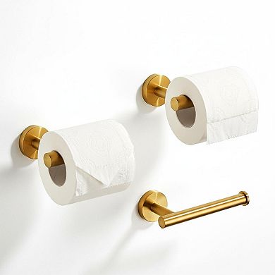 5-Piece Brushed Dark Stainless Steel Bathroom Hardware Set: Towel Bar, Ring, Toilet Paper Holder,