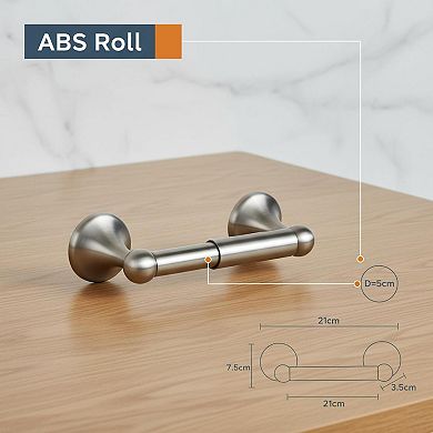 4-Piece Bathroom Accessory Set Brushed Nickel Adjustable Expandable Towel Bar Wall Mounted