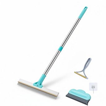 Carpet Rake for Pet Hair Removal Set of 3 with Adjustable Handle