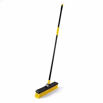 Push Broom Heavy Duty Outdoor with Stiff Bristles Long Handle