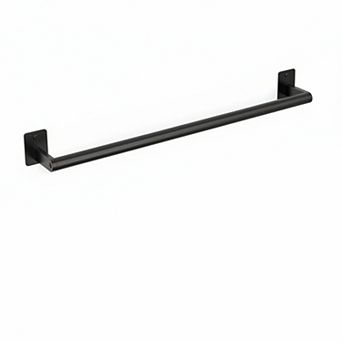 24 Inch Matte Black Towel Bar Wall Mounted Heavy Duty Metal Organizer for Bathroom