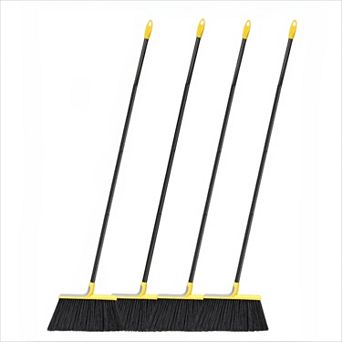 Outdoor Broom 4 Packs Heavy Duty with 58 Inch Long Handle