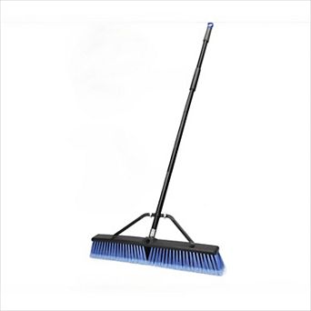Push Broom 24 Inch Outdoor for Deck Driveway Garage Cleaning