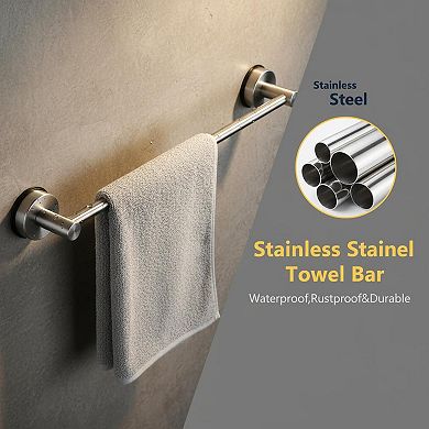 Adjustable Suction Cup Towel Rack Stainless Steel Bath Holder