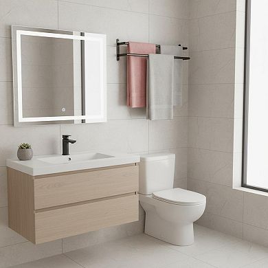 Double Towel Bar 24inch Wall Mounted Stainless Steel Bathroom Rack