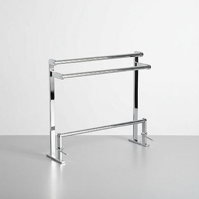 Double Towel Bar 24inch Wall Mounted Stainless Steel Bathroom Rack