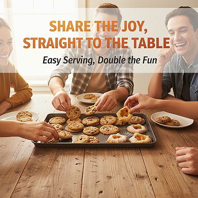 Nonstick Carbon Steel Baking Sheet Set 2 Pack Extra Large