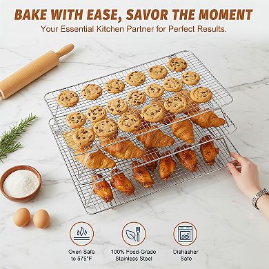 Collapsible Cooling Rack 3 Tier Stainless Steel for Baking