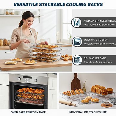 Collapsible Cooling Rack 3 Tier Stainless Steel for Baking