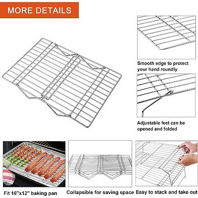 Cooling Rack 5 Tier Stainless Steel Stackable Collapsible