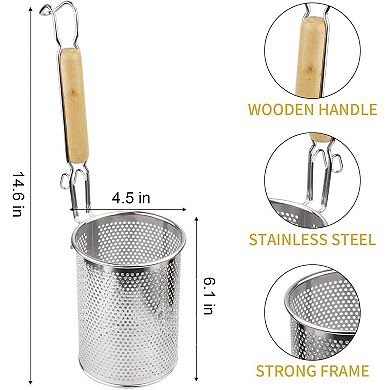 Stainless Steel Mesh Spider Strainer 2 Pack for Pasta