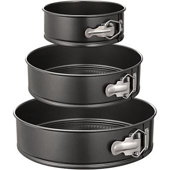Springform Pan Set of 3 Non Stick Leakproof Round Cake Pan