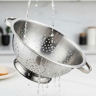 Stainless Steel Colander Set Nesting Design Mirror Polished