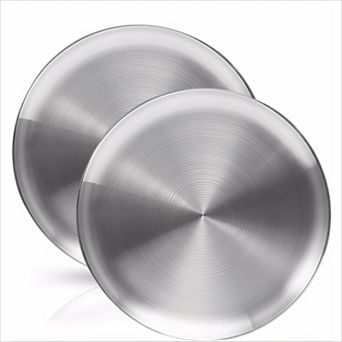 Pizza Pan for Oven 2 Pack Stainless Steel Round Baking Sheet