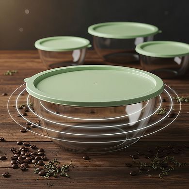 Extra Large Glass Mixing Bowl Clear for Kitchen Salad Bread