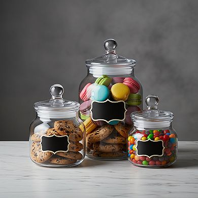 Glass Storage Containers with Lids Set of 2 Half Gallon Jars