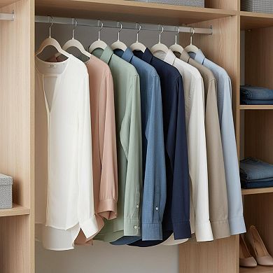 30 Pack Non-slip Flocked Coat Hangers 360° Swivel Hook Space Saving for Tank Top Blouses Dresses