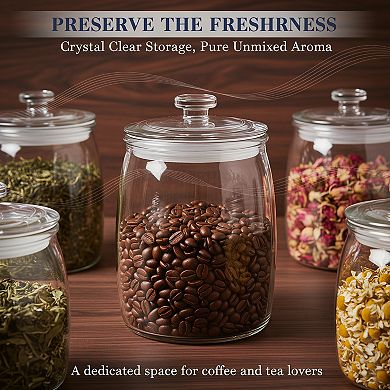 Half Gallon Glass Jars with Lid Wide Mouth Set of 2