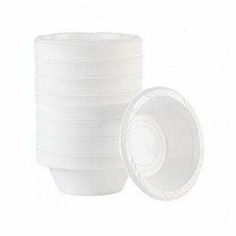 Disposable 5 Ounce White Plastic Dessert Bowls 400 Count Multi Use