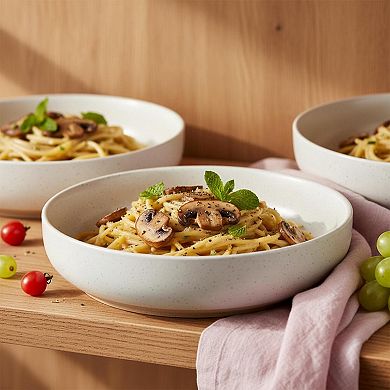8.3 Inch 4 Piece Ceramic Pasta Set Safe For Dishwasher Microwave Oven Freezer