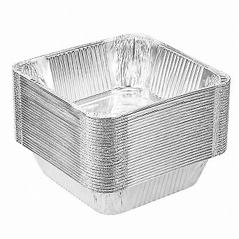 Half Size Extra Heavy Duty Disposable Aluminum Foil Pans 30 Pack For Baking Roasting