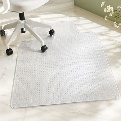 Clear Office Chair Mat For Flat Pile Carpets Smooth Glide Desk Protection