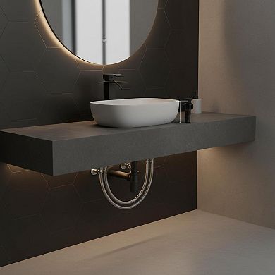 Matte Black Single Handle Waterfall Bathroom Faucet SUS 304 Stainless Steel