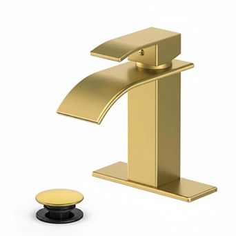 Matte Black Single Handle Waterfall Bathroom Faucet SUS 304 Stainless Steel