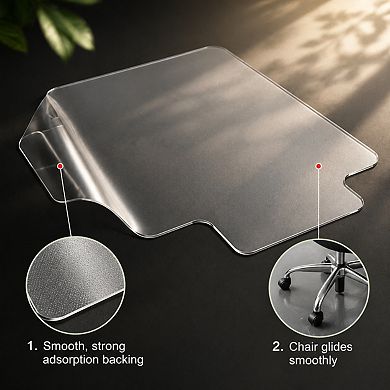PVC Office Chair Mat Hardwood Floor Protector Heavy Duty Easy Clean