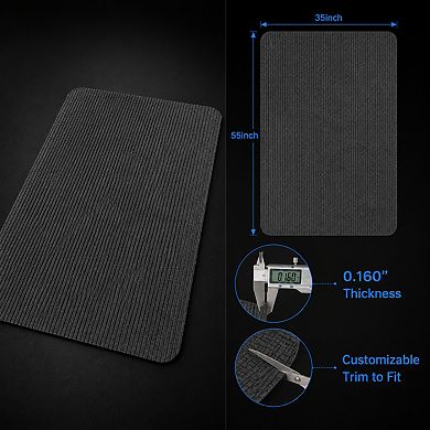 Corduroy Office Chair Mat Non Slip Floor Protector For Hardwood Floors